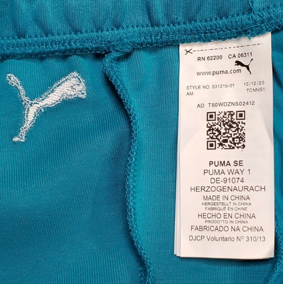 Puma x TMC Mens Size L Hustle Way Bermuda Shorts Nipsey Hussle Teal 531215-01 - Picture 12 of 12